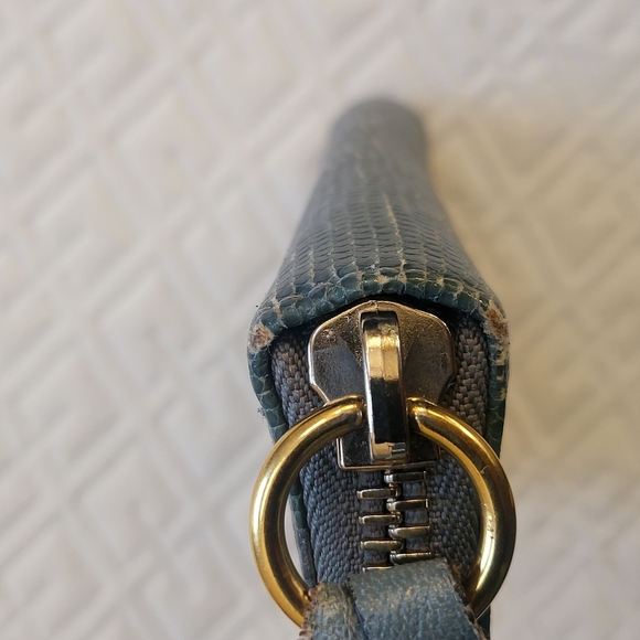 Chloe Blue and Gold Emblem Long Wallet - Picture 12 of 14